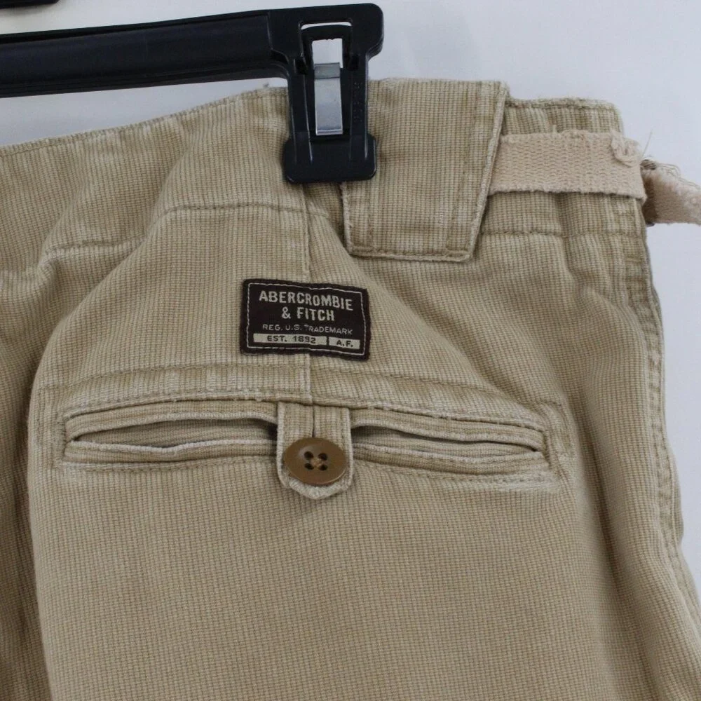 Vintage Y2K Abercrombie and Fitch Cargo Shorts Mens 32 34x11 military side cinch